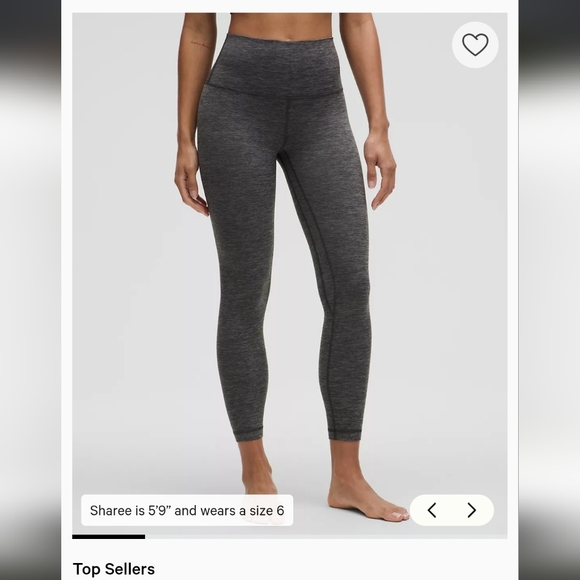 Lululemon Size 8 25" Align Leggings Heather Graphite Gray EUC - Picture 1 of 3